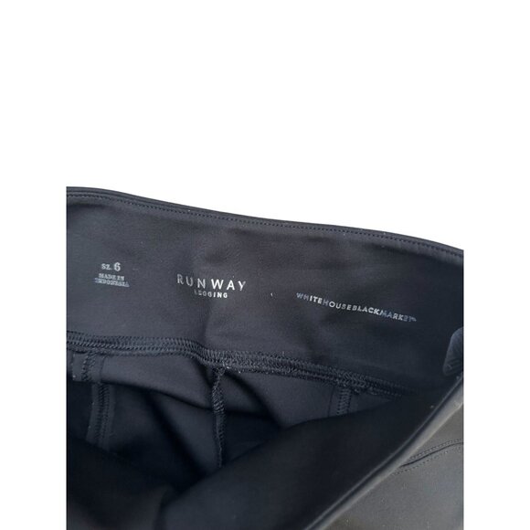 WHITE HOUSE BLACK MARKET WHBM Black Runway Legging Size 6 - Picture 4 of 6